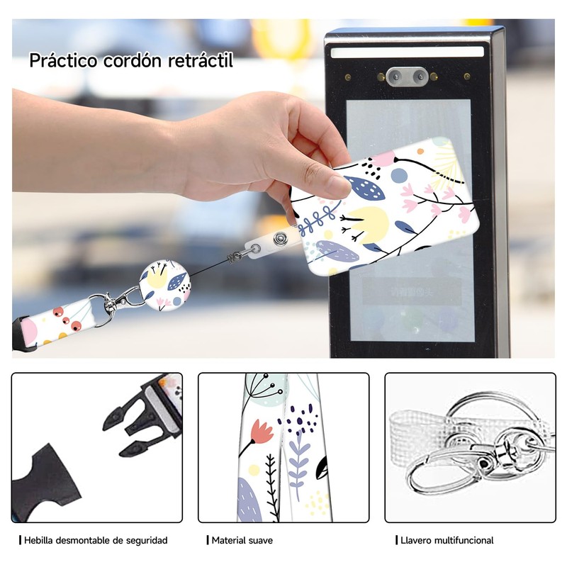 QICHEN Porta Gafete con cordón,manga resistente para tarjetas de identificación