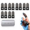 BlueWow Silver Fiber Gaming Finger Sleeves | Seamless & Ultra-Sensitive