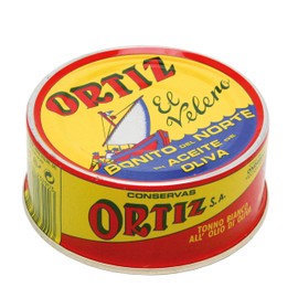 Ortiz White Tuna in Olive Oil, Fresh Tender Slices, Spanish Wild Caught Tuna, High in Protein and Omega 3 Fats, Excellent in Salad, Pasta or Sandwiches - No Need to Add Mayo, 8.81oz Can