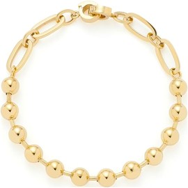 Jewels by Leonardo Dotty Bracelet • Bracelet Chain Made of Gold-Coloured Stainless Steel • Strong Balls with Stylish Bars • 20 cm Length • Jewellery Gift for Women • 024925, One size, Stainless Steel,
