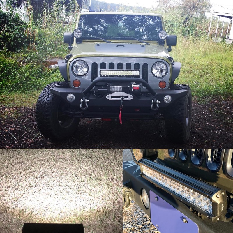 Nilight LED Light Bar 12 Inch 72W 5040LM Spot Flood