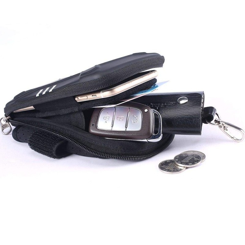 DFVmobile Waterproof Reflective Armband Case with 2 Compartments for Sport