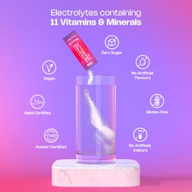 Nutriburst - Beauty Electrolytes + 11 Vitamins & Minerals • Energy • Radiant Skin • Nourish Hair • Performance - Suitable for Vegans - 15 Pack: Peach, Rose + Watermelon - Enhanced Hydration