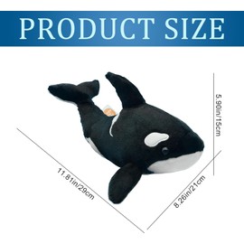 Make My Day Premium Orca Stuffed Animal - 11.8 Inches Orca Whale Plush Easter Gifts for Kids, Plush Toy Killer Whale Shark Stuffed Animal Gifts for Babies, Toddlers