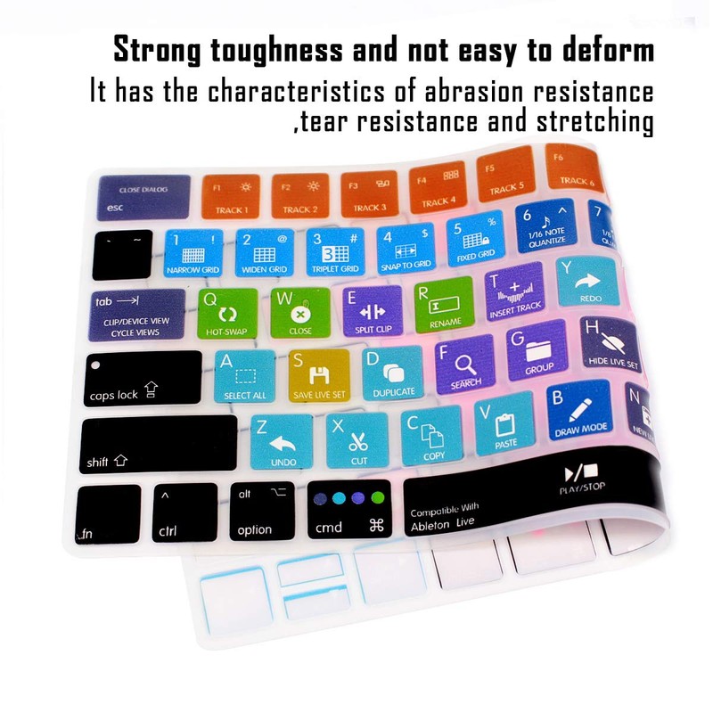 MMDW English Silicone Ableton Live Shortcuts Hotkey Keyboard Cover Skin