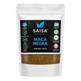 Maca Negra Orgánica 100% Pura Bolsa Con 250 G Saisa Herbal Natural