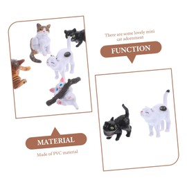 Alipis 10pcs Figurines Cute Landscape Decorations for Home Tabletop Fine Workmanship Creative Cat Models for Desk Shelf and Dining Decor