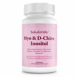 Salud Vida Myo Chiro Inositol 2000mg 50mg Por Porción Magnesio Vitamina Zinc Ácido Fólico 100 Cápsulas Rinde Días