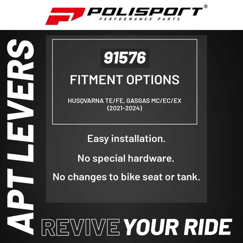 Polisport 91576 - Kit of Shatterproof Levers APT GASGAS Black