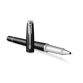 Parker Urban Rollerball Pen | Premium Ebony Metal Chiselled | Fine Point Black Ink | Gift Box