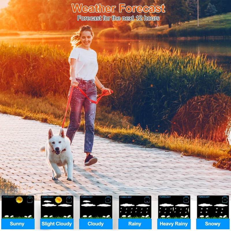 KOCASO Upgraded Projection Weather Alarm Clock Atomic Projection Alarm Clock