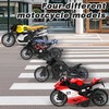 Alloy Metal Diecast Motorcycle Toy Set, 4 Pack of 1:12