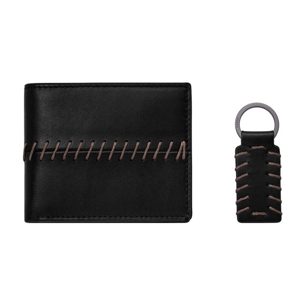 Fossil MLG0776001 Mens Bronson Wallet and Keyring Gift Set