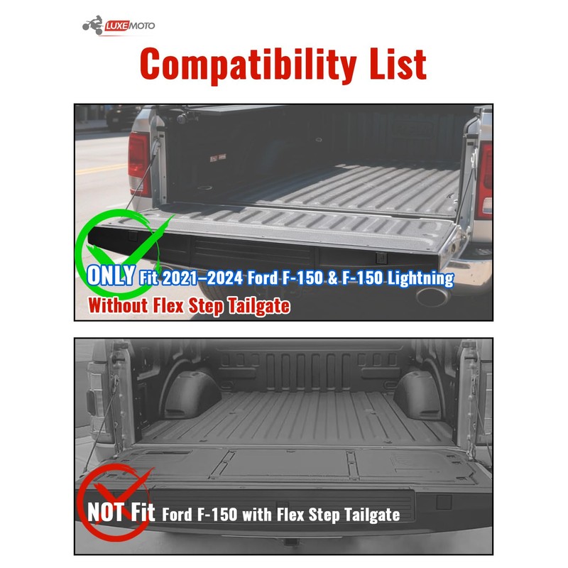 Tailgate Spoiler Molding Cap for Ford 2021-2024 F-150 & F150