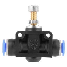 Fafeicy Push Fit Air Flow Control Valve 6mm (1/4") Pneumatic Air Flow Control Ball Valve Connector (Pack of 10), Speed Control Valve/Throttle Valve