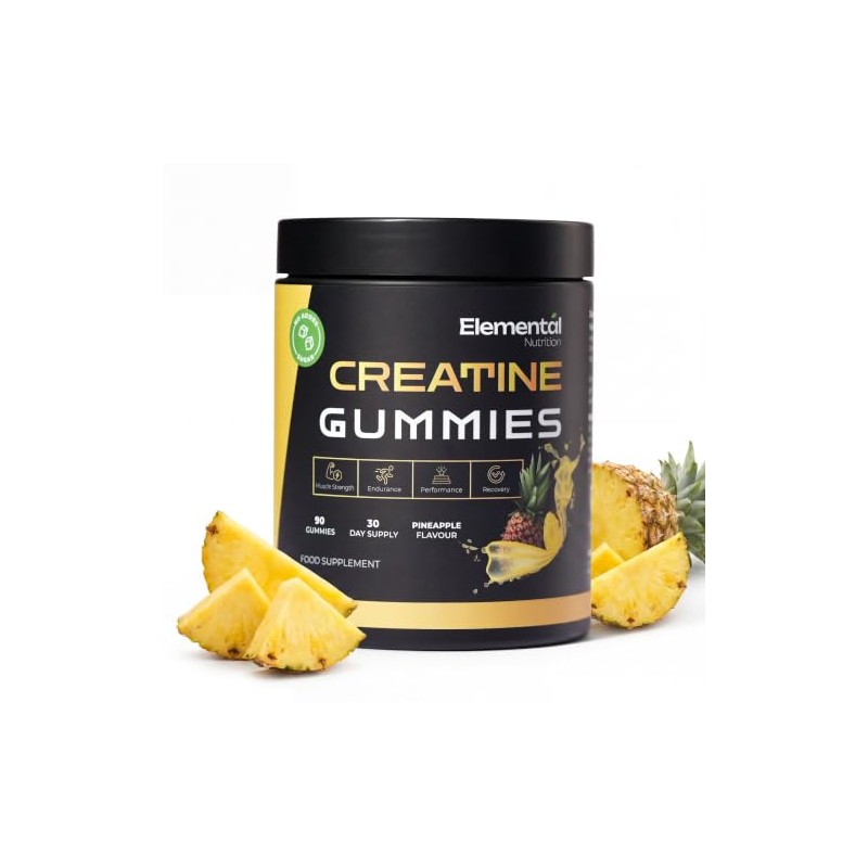 Creatine Gummies 5000mg, Muscle & Strength, Pineapple