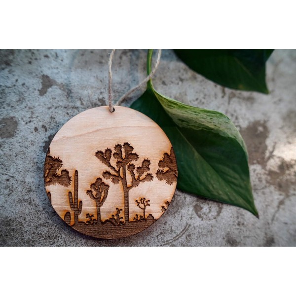 GIVENWOOD Cactus Desert Joshua Tree Succulent Christmas Ornament. Boho Gift.