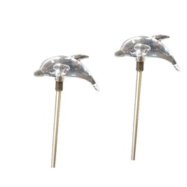 Starry Illuminate 2 PCS Solar Color Changing Style Garden Stake Light Pathway Stake Light (Dolphin)