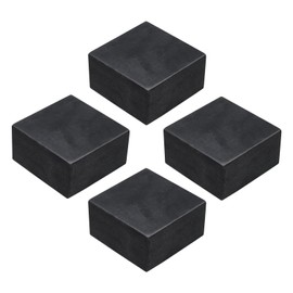 QUARKZMAN Pack of 4 Rubber Vibration Damper Pads Antivibration Mat 50 mm Square Washing Machine Underlay Plates 25 mm Thick Rubber Block for HVAC Compressor Air Conditioning