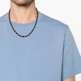 GAVU Men's Crystal Beads Necklace with Natural Stone and Stainless Steel OT Clasp Black Onyx Pearl Necklace for Men, Stone, Onyx