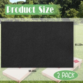HFYZZ 2 Pack 60 x 96 Inch Cornhole Mats Prevent Cornhole Board from Slipping, Felt Cornhole Pitch Pad for Under The Boards Cornhole Game Accessories to Keep Tossing Bags Clean and Secure Footing