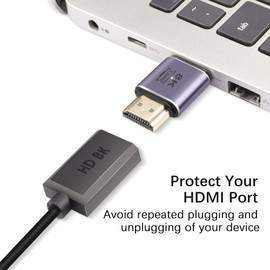 PNGKNYOCN 8K HDMI Converter, HDMI 2.1 Male to Male Adapter 48Gbps Ultra HD Connection with LED Light, Supports 8K @ 60Hz, 4K @ 120Hz, HDR, eARC, for HDTV, Monitor, Projector (Pack of 2)