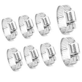 Schlauchschellen, Edelstahl, 13–20 mm, verschiedene Schlauchschellen, verstellbare Schlauchschellen, Schneckenantrieb, klein zur Sicherung von Schlauchverbindungen, Gasleitung, flexibler Schlauch