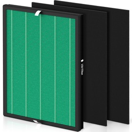 FCFMY 1 Pack 150 True HEPA Replacement Filter Set for Coway Airmega 150 Air Purifi er with 2 Activated Carbon Filters, Part Number AP-1019C-FP