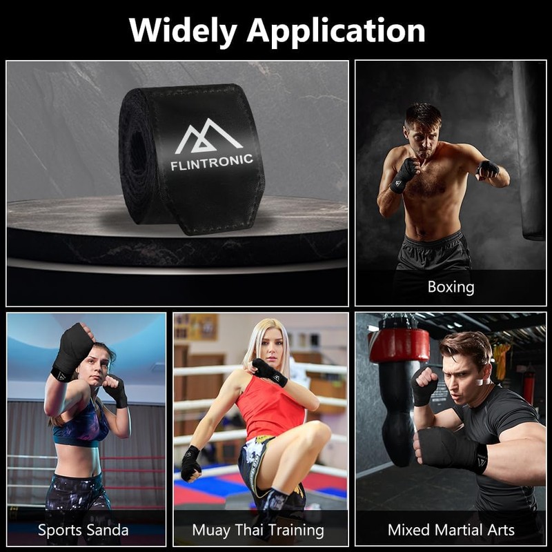 flintronic 2.5 m Boxing Hand Wraps for Men and Women,