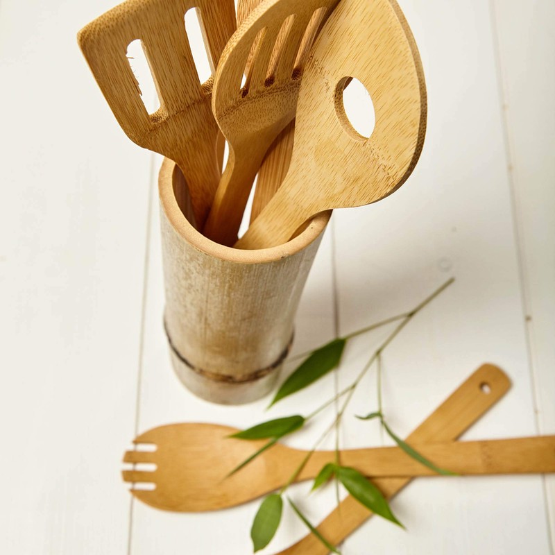 bambuswald Plastic-free and environmentally friendly kitchen utensil set (6 pieces)