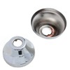 Meuey Lyot 4PCS Silver Stainless Steel Pipe Cover Toilet Flange