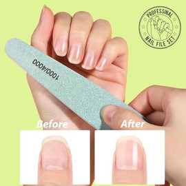 Teenitor 12pcs Nail Files and Buffers, Nail File Nail Buffer Block for Women, Emery Boards for Nails Nail Buffer and Shine Kit, Fingernail Files 100/1