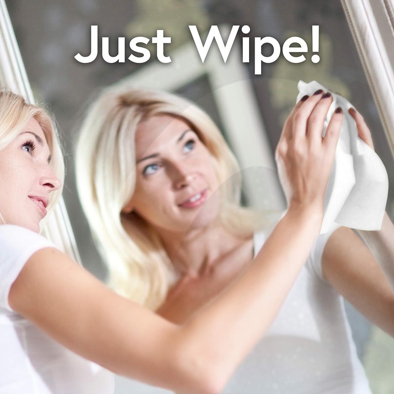 Windex Glass Cleaning Wipes, Ammonia-Free, Crystal Rain Scent, 38 Count