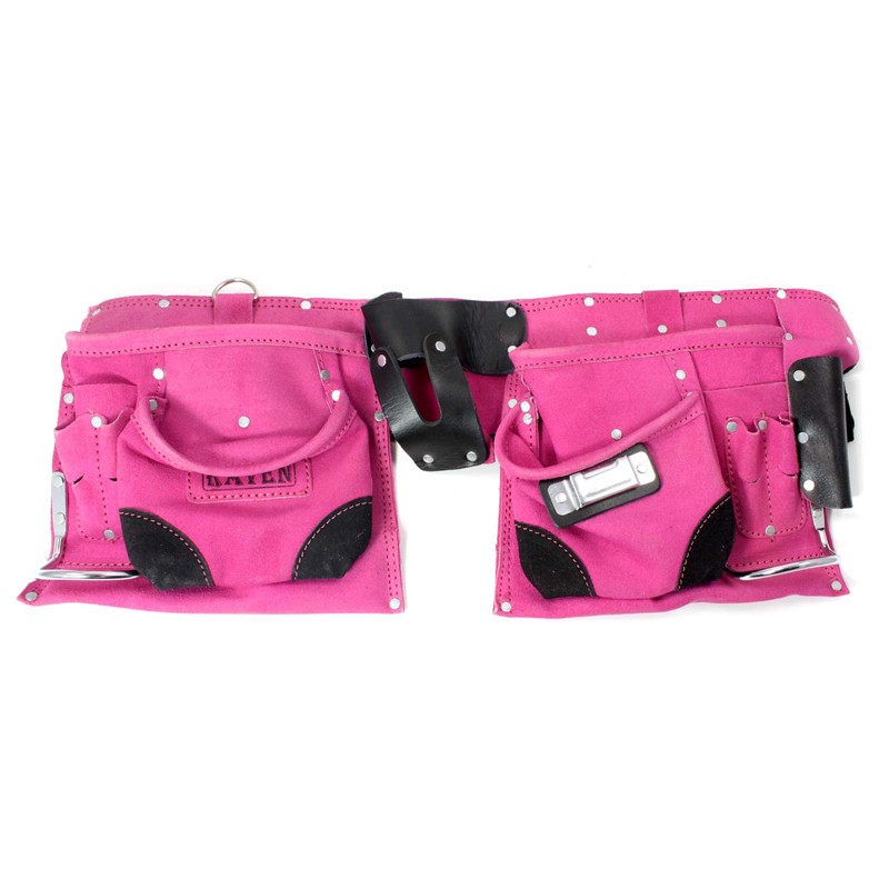 9 Pocket Tool Belt Heavy Duty Suede Leather Fits Hammer