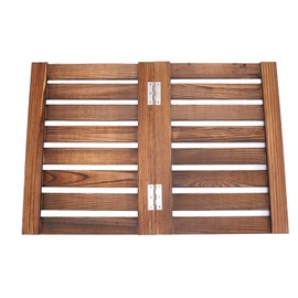 Bath Mat Wood, Shower Mat Wooden Grate for Shower, Foldable and Non Slip Versatile Shower Mat for Indoor and Outdoor Use, 59 X 41.2 Cm, for Spa, Sauna, Pool