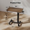 Agilestic Portable Standing Desk Height Adjustable, Mobile Table with Wheels,