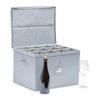 MOJECTO Extra Large Tall Hard Stemware Storage Box (20x15.5x13.2 In).