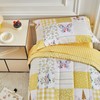 Joyreap 4 Piece Toddler Bedding Set- Yellow Butterflies Flowers Patchwork