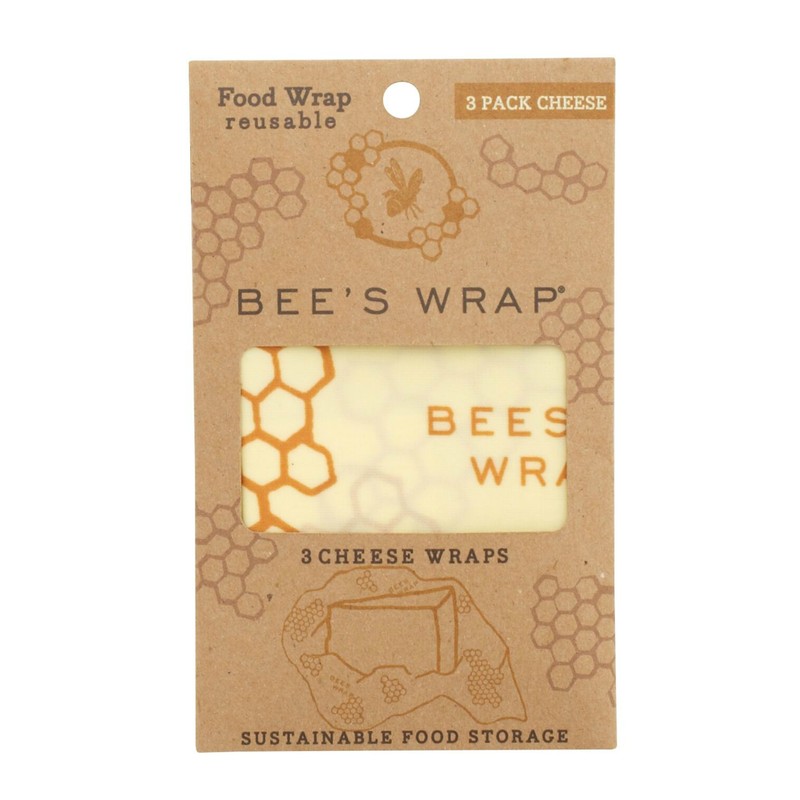Bees Wrap 153CW10113 Set of 3 Cheese Wraps Plastic Alternative