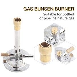 Brass Lab Bunsen Burner，Micro Single Tube Bunsen Burner Gas Light for Liquid Propane Lab Heating Equipment （1Pcs）
