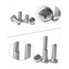 Guard4U 300Pcs Metric M2.5 Stainless Steel Phillips Pan Head Machine