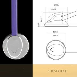 MaiWieel Classic Stethoscope for Nurses Doctor Single Head for Nurses, EMT Student, Kids, for Medical and Home Use, Stainless Steel Chestpiece,Soft Eartips (Purple)