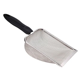 JIHUOO Stainless Steel Mesh Litter Shovel Cat Litter Sifter Scoop Kitty Litter Shovel Kitten Pooper Scooper Beach Sand Scoop Shovel