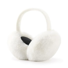 Wnddle Winter Ear Warmers, Ear Muffs for Women, Ear Warmers Women, Winter Earmuffs, Foldable, Removable, Washable, Plush Earmuffs, Cold Winter Accessories, for Women and Girls (White), White