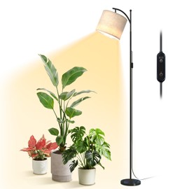 Bstrip 70.8″ Tall Grow Lights for Indoor Plants, 3000K Full Spectrum Plant Light with Stand, Auto On/Off Timer & Adjustable Angle, 25W Non-Dimmable Led Floor Lamp for Plant Growth