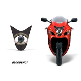 AMR Racing Sport Bike Headlight Eye Graphics Decal Cover Compatible with Suzuki Hayabusa 1300 2008-2014 - Bloodshot