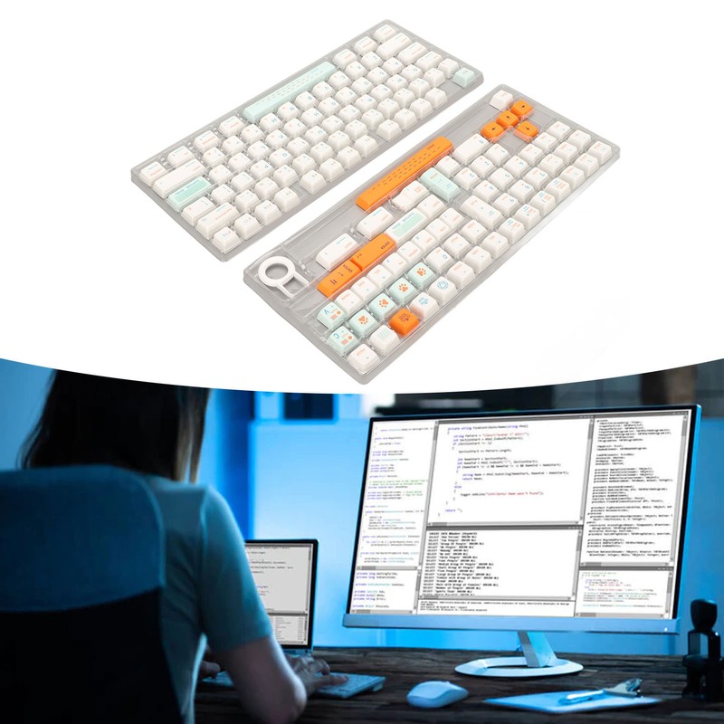 138 Keys Mechanical Keyboard Keycaps Heat Lifting Process Ergonomic PBT