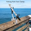 Aluminum Alloy 360 Degree Adjustable Boat Rods Holder Fishing Pole