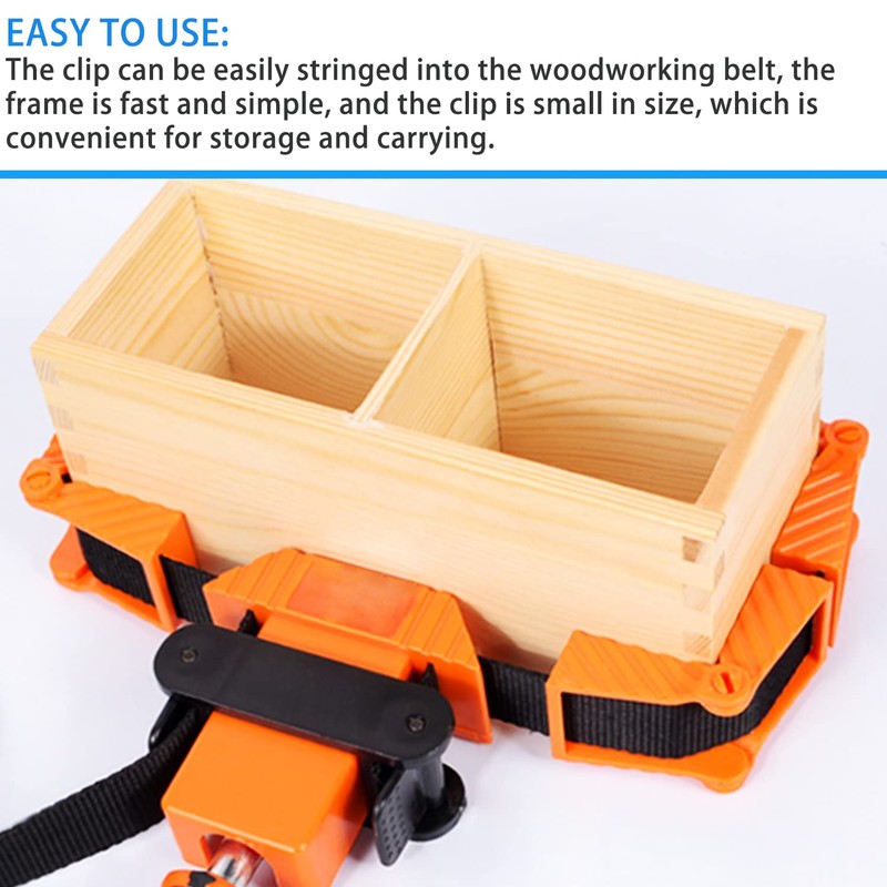 Pack of 4 Tie Belt Clamp, Quick Clamp, Corner Strap,