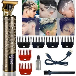 Cordless Type-C Rechargeable Hair Clippers for Men, Haircutting Kit, Professional Electric Hair Trimmr Razor Shaver springtok - Color: Mulit Lcd Tower